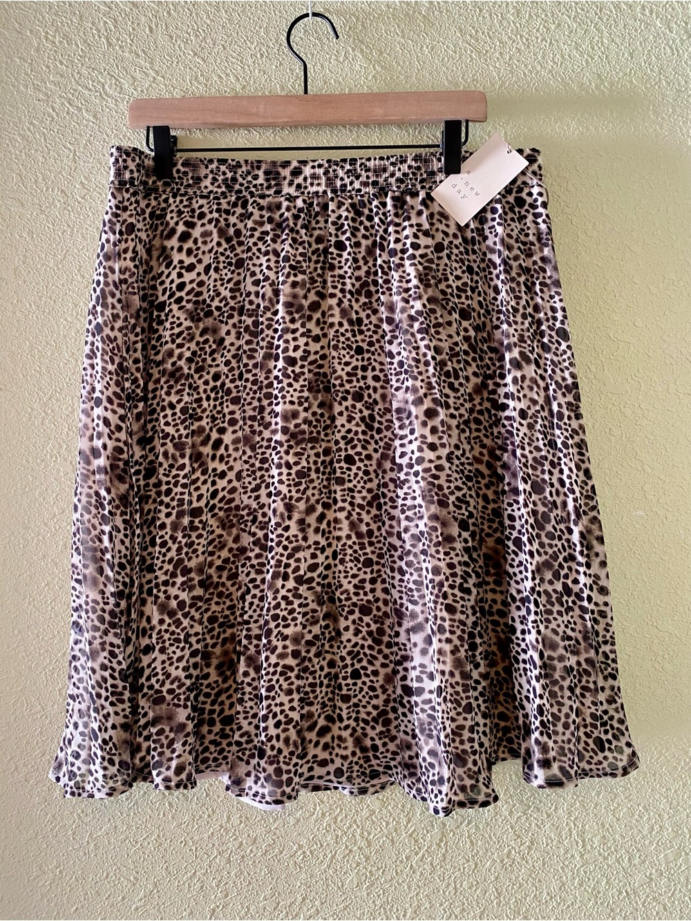 A New Day Fluttery Animal Print A-Line Skirt